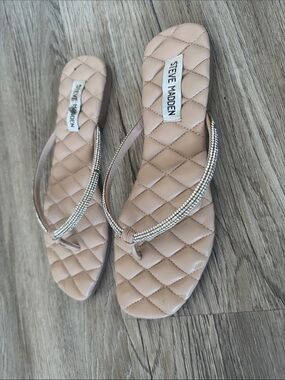 Steve Madden rose beige sandals with roped strap